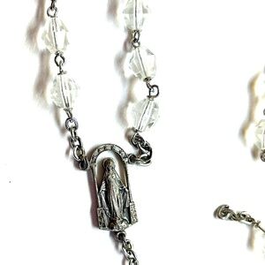 Miraculous Madonna rosary crystal and 925 silver